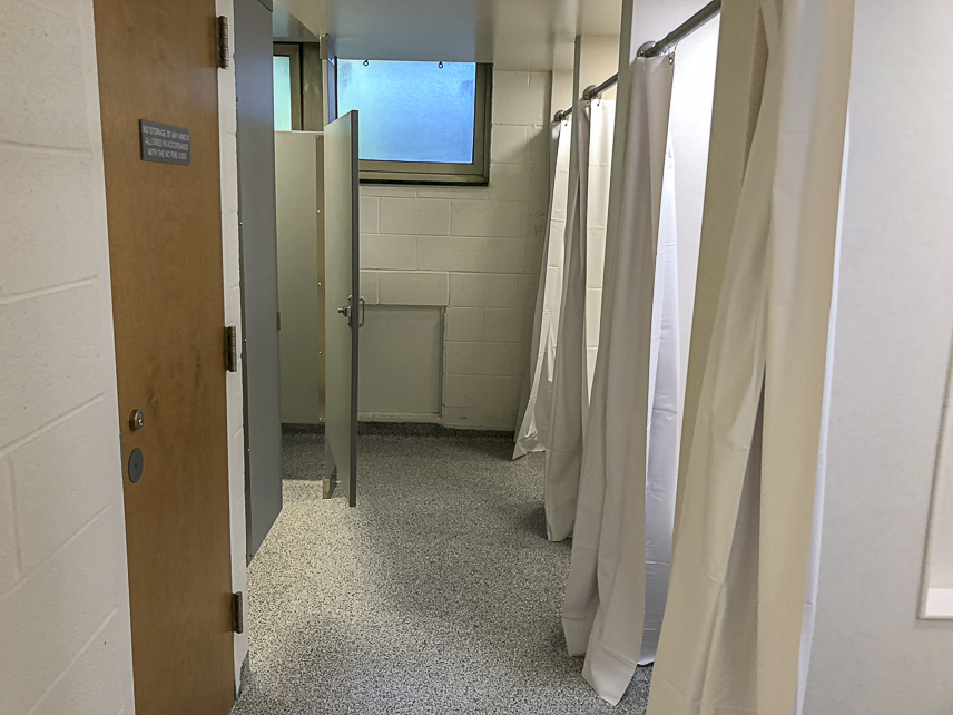 cone stalls and showers